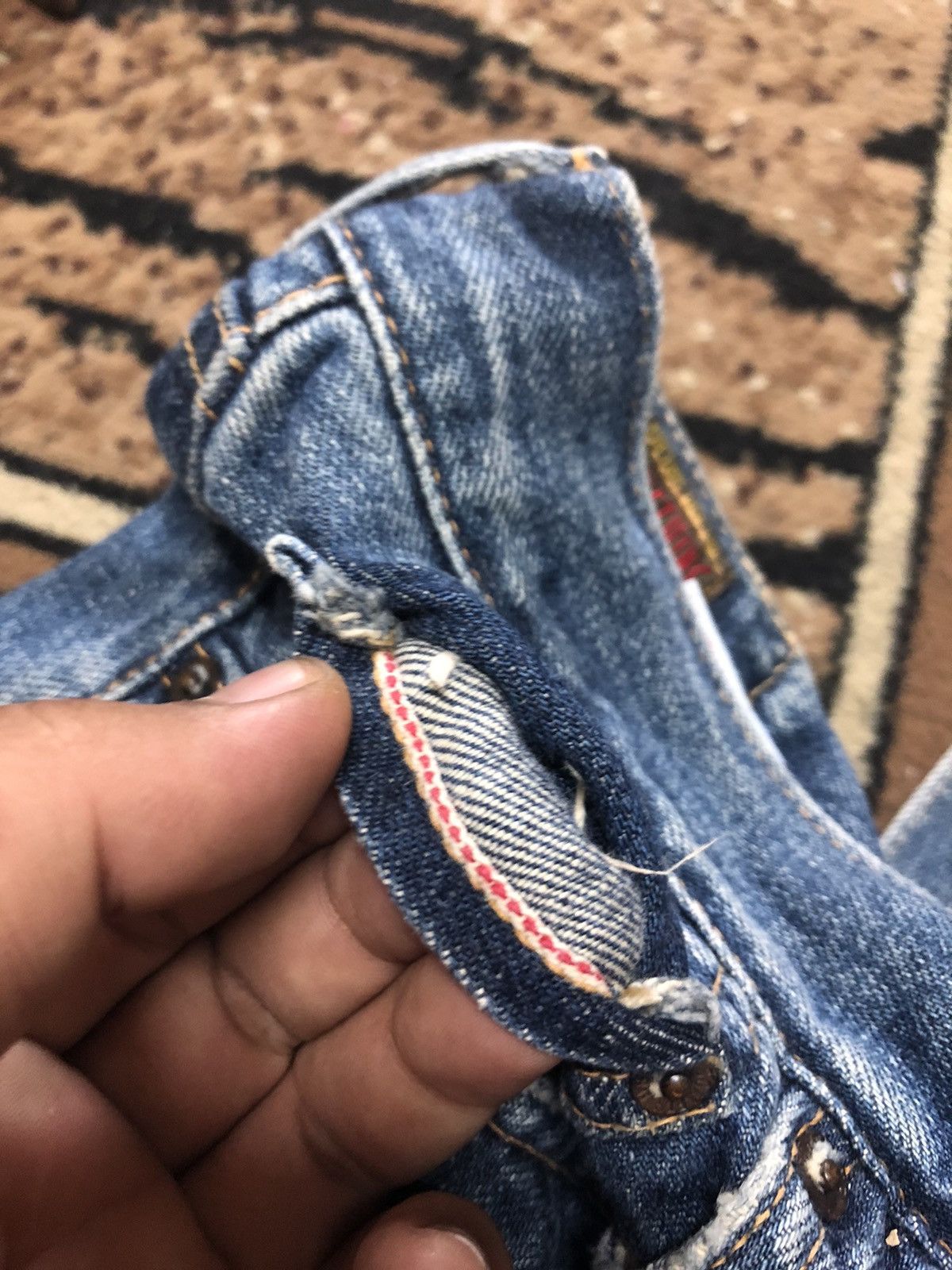Japanese Brand × Vintage VINTAGE SELVEDGE SOMETHING S505 BLUE WASH DISTRESSED DENIM Size US 29 - 4 Thumbnail