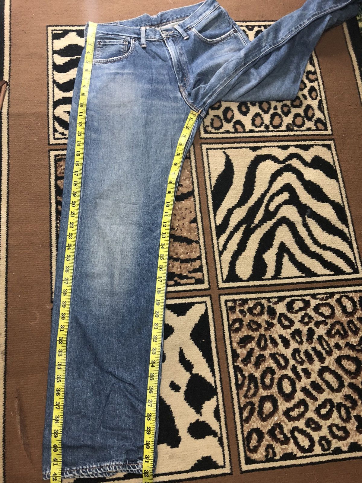 Japanese Brand × Vintage VINTAGE SELVEDGE SOMETHING S505 BLUE WASH DISTRESSED DENIM Size US 29 - 17 Thumbnail