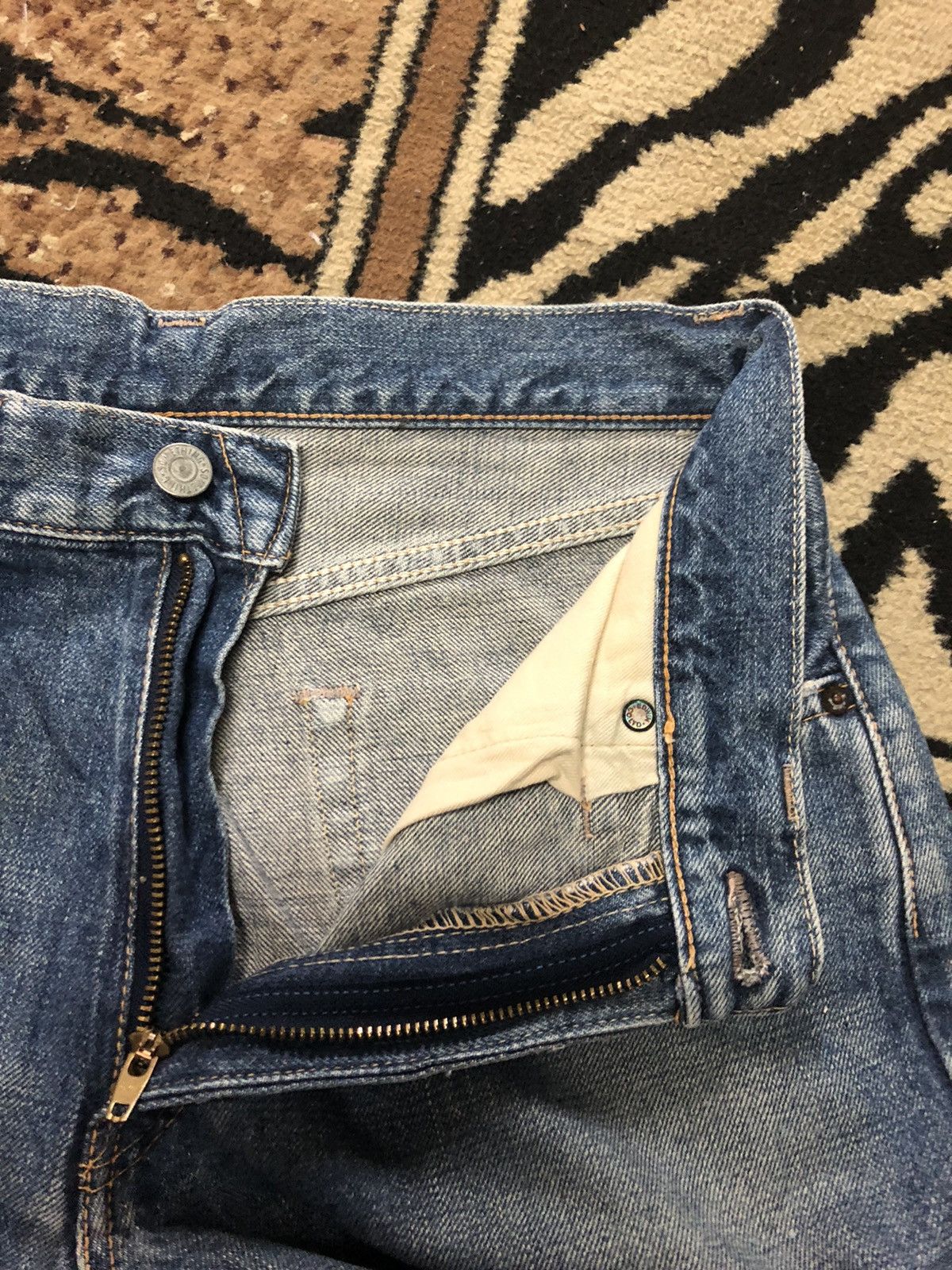 Japanese Brand × Vintage VINTAGE SELVEDGE SOMETHING S505 BLUE WASH DISTRESSED DENIM Size US 29 - 6 Thumbnail
