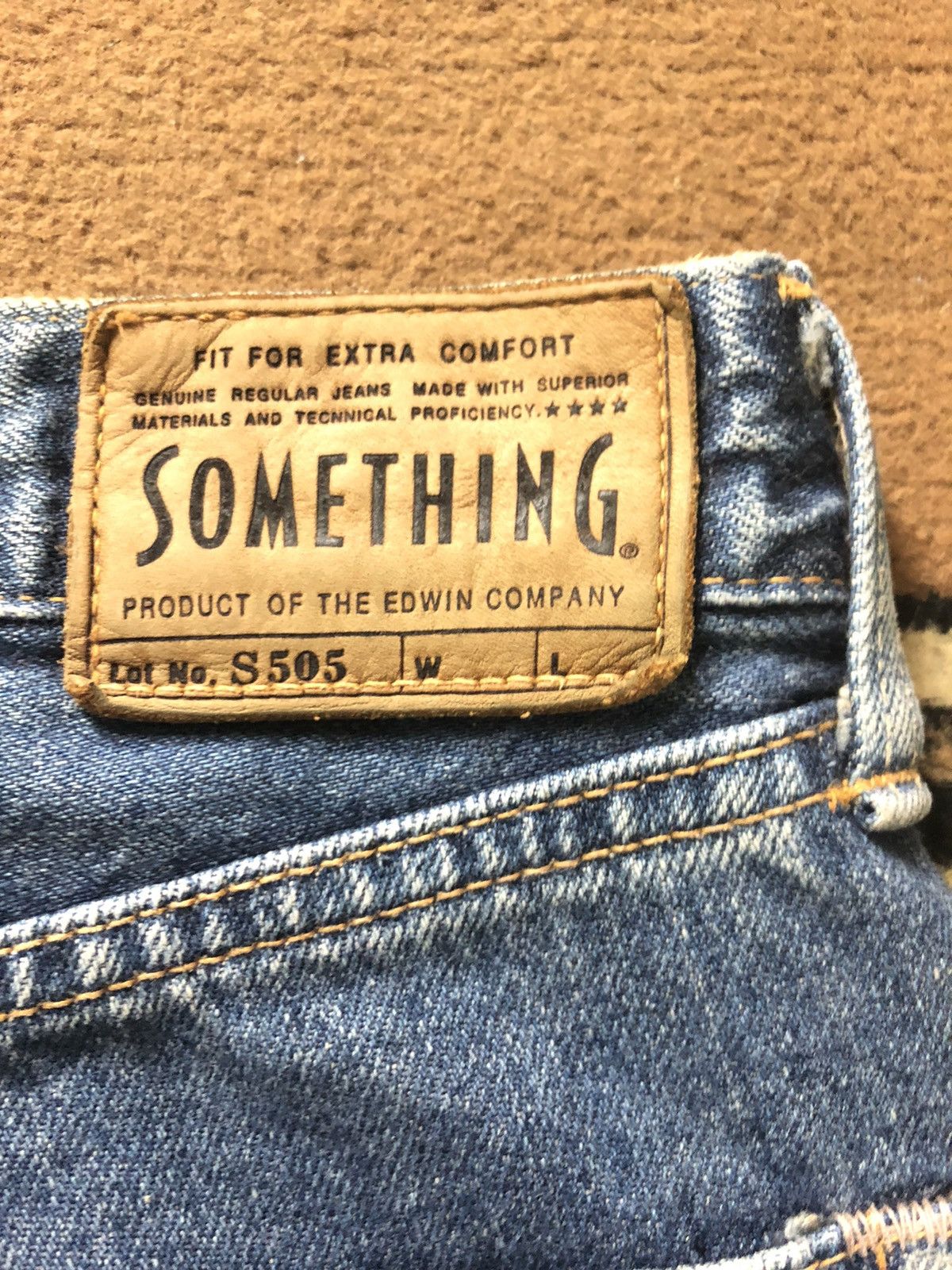 Japanese Brand × Vintage VINTAGE SELVEDGE SOMETHING S505 BLUE WASH DISTRESSED DENIM Size US 29 - 13 Thumbnail