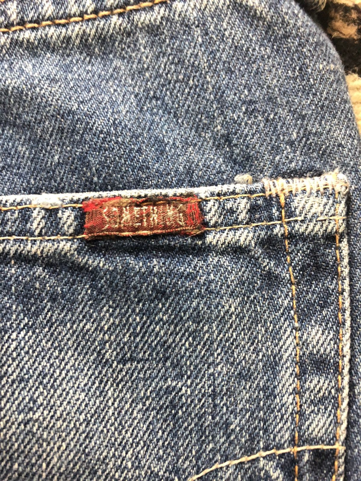 Japanese Brand × Vintage VINTAGE SELVEDGE SOMETHING S505 BLUE WASH DISTRESSED DENIM Size US 29 - 12 Thumbnail