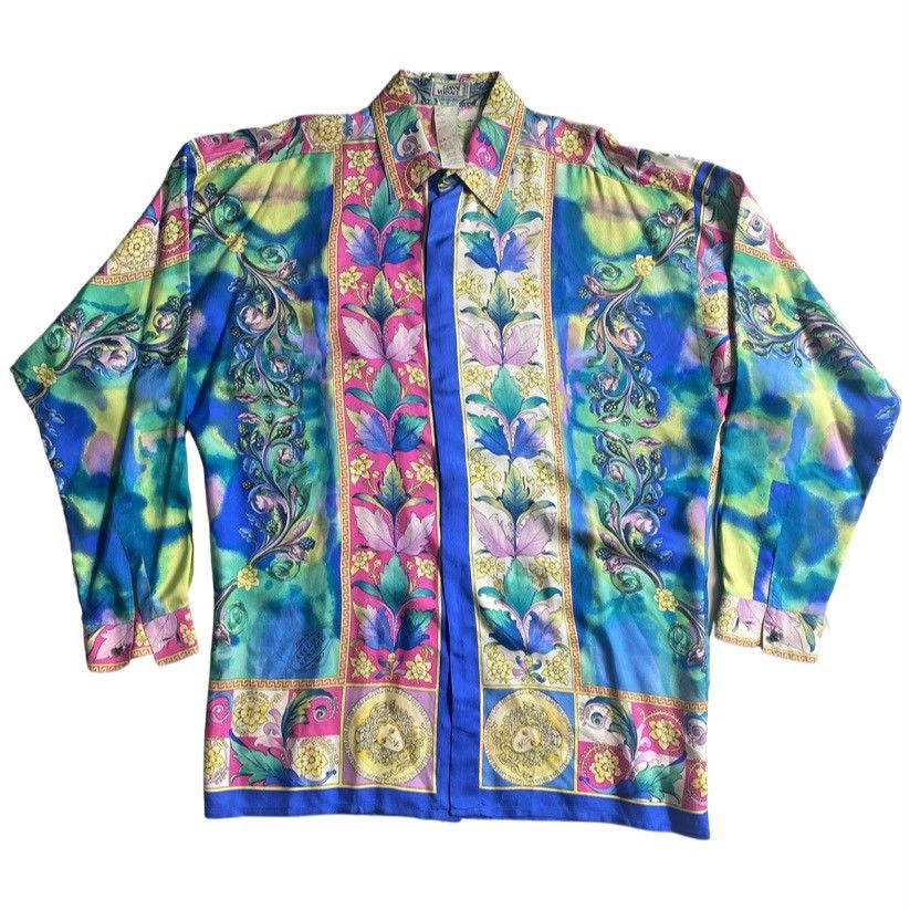 Versace Vintage 1994 Versace Silk Shirt Size US M / EU 48-50 / 2 - 1 Thumbnail