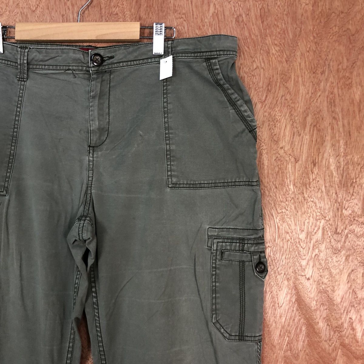 Merona DLL Merona Green Multipocket Cargo Pants #1794 Size 36" / US 14 / IT 50 - 4 Thumbnail