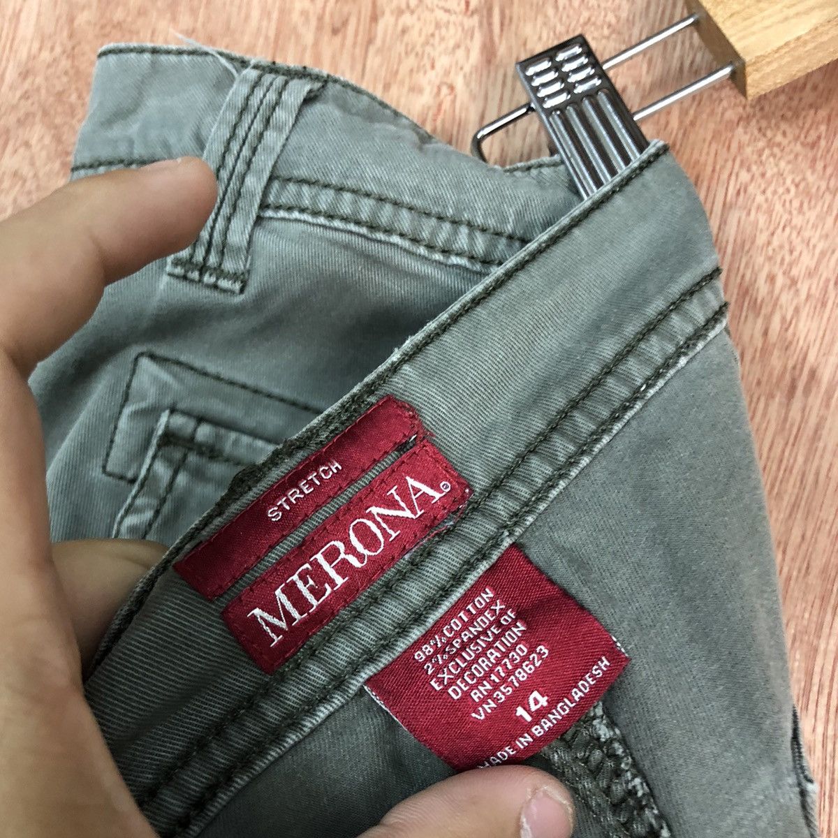 Merona DLL Merona Green Multipocket Cargo Pants #1794 Size 36" / US 14 / IT 50 - 11 Thumbnail