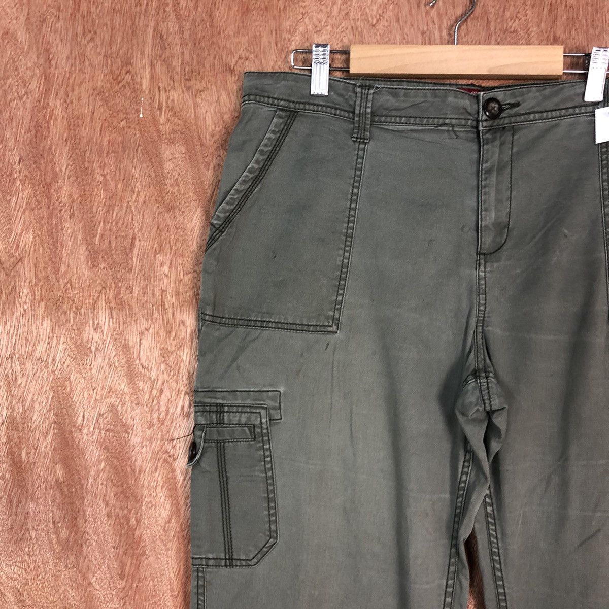 Merona DLL Merona Green Multipocket Cargo Pants #1794 Size 36" / US 14 / IT 50 - 5 Thumbnail