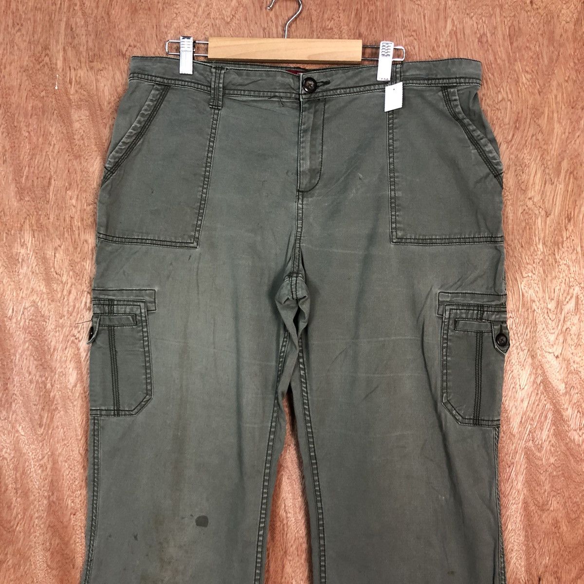 Merona DLL Merona Green Multipocket Cargo Pants #1794 Size 36" / US 14 / IT 50 - 2 Thumbnail