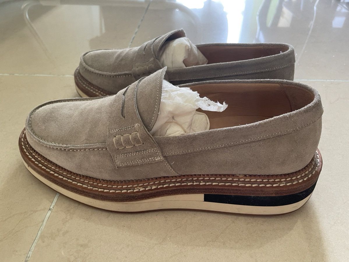 Giuliano Fujiwara Grey Suede Penny Loafers Size US 7.5 / EU 40-41 - 7 Thumbnail