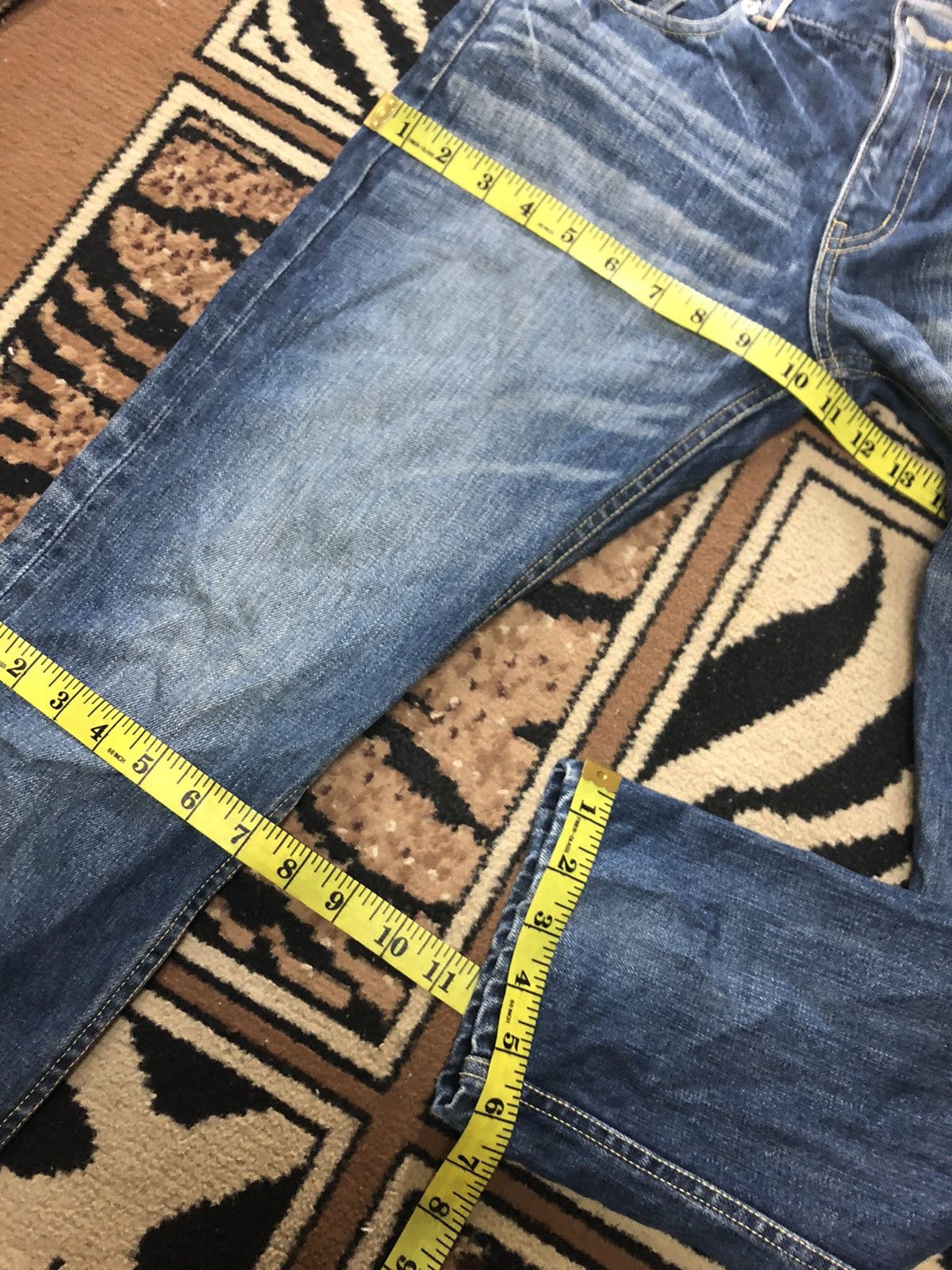 Designer × Japanese Brand × Salvage IENA SLOBE SELVEDGE QUARTER SHORT DENIM Size US 30 / EU 46 - 17 Thumbnail