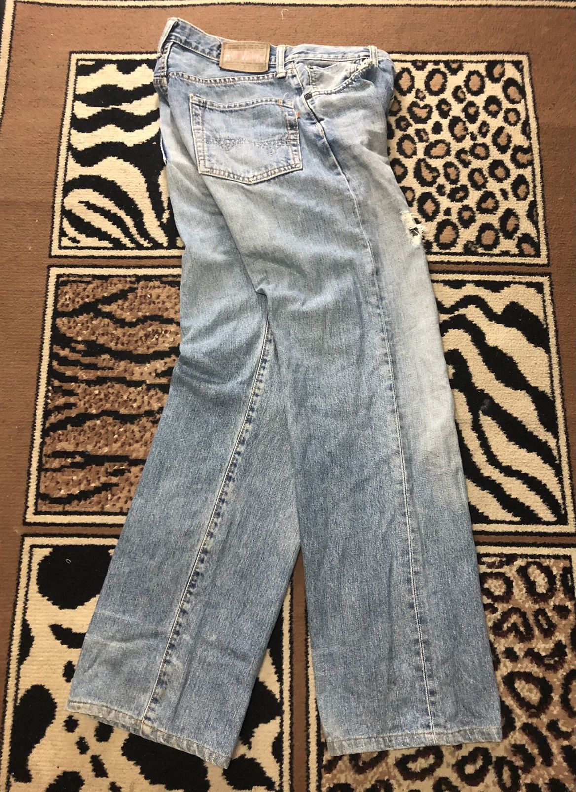Edwin × Vintage VINTAGE SELVEDGE EDWIN 505x BLUE WASH DISTRESSED DENIM Size US 28 / EU 44 - 13 Thumbnail