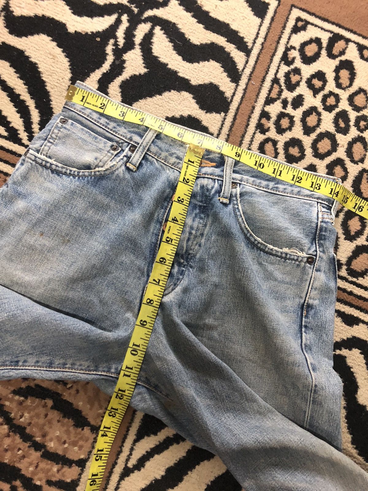Edwin × Vintage VINTAGE SELVEDGE EDWIN 505x BLUE WASH DISTRESSED DENIM Size US 28 / EU 44 - 14 Thumbnail