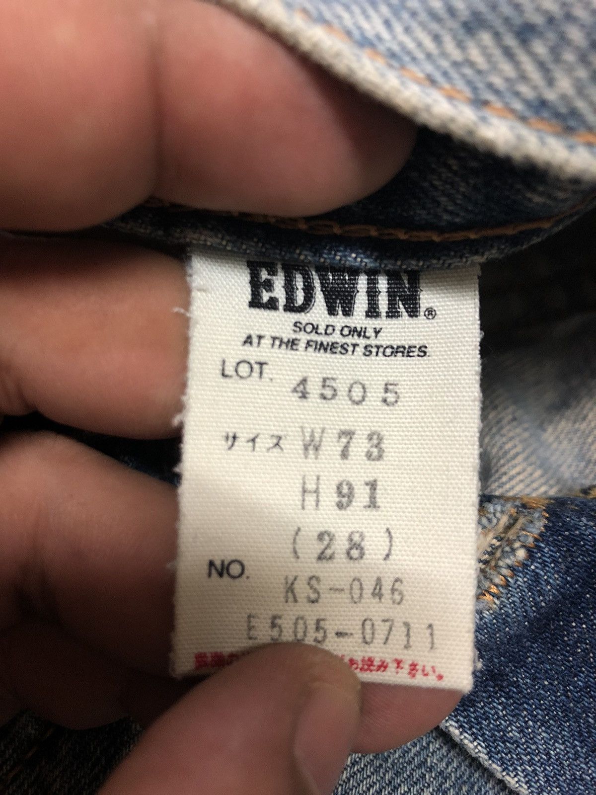 Edwin × Vintage VINTAGE SELVEDGE EDWIN 505x BLUE WASH DISTRESSED DENIM Size US 28 / EU 44 - 6 Thumbnail