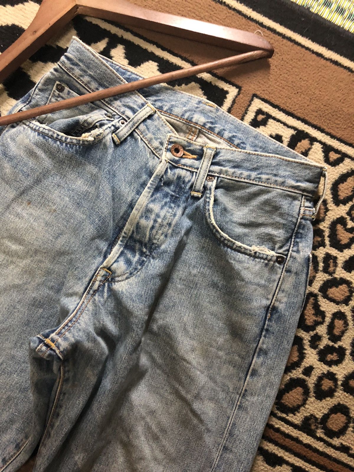 Edwin × Vintage VINTAGE SELVEDGE EDWIN 505x BLUE WASH DISTRESSED DENIM Size US 28 / EU 44 - 2 Thumbnail