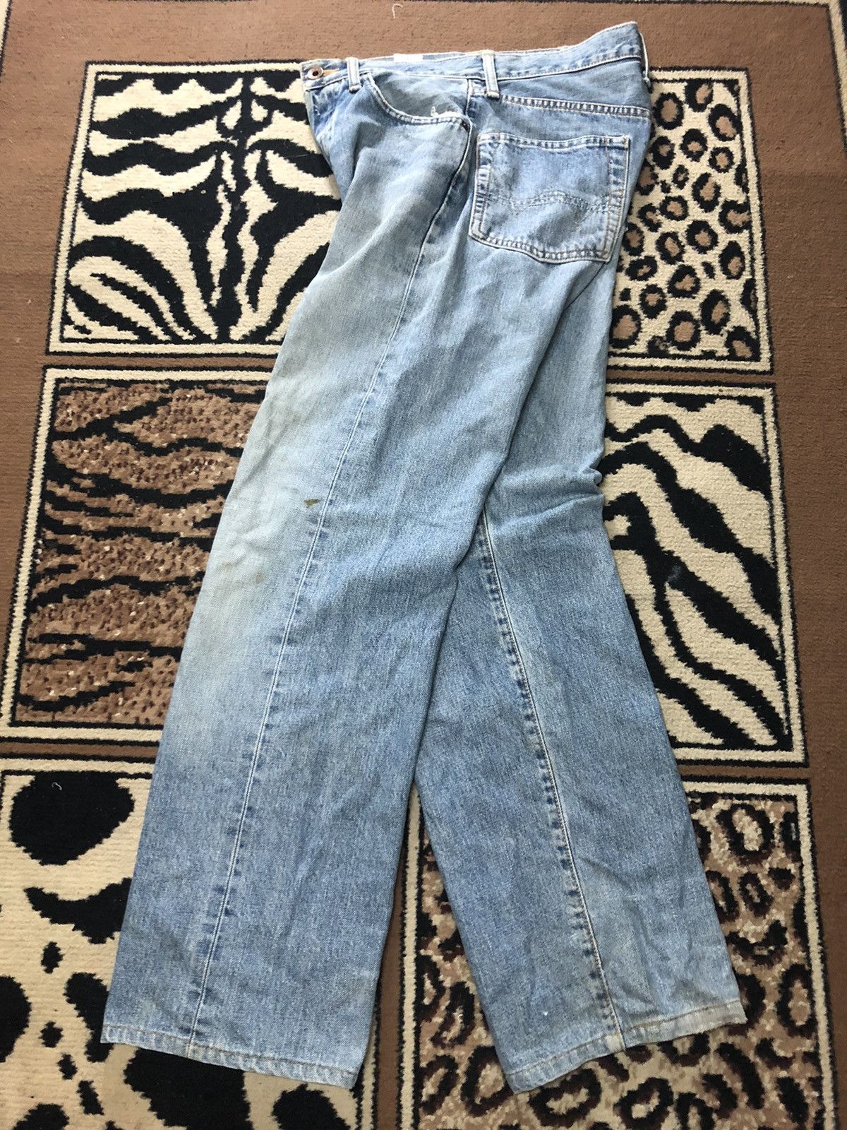Edwin × Vintage VINTAGE SELVEDGE EDWIN 505x BLUE WASH DISTRESSED DENIM Size US 28 / EU 44 - 12 Thumbnail