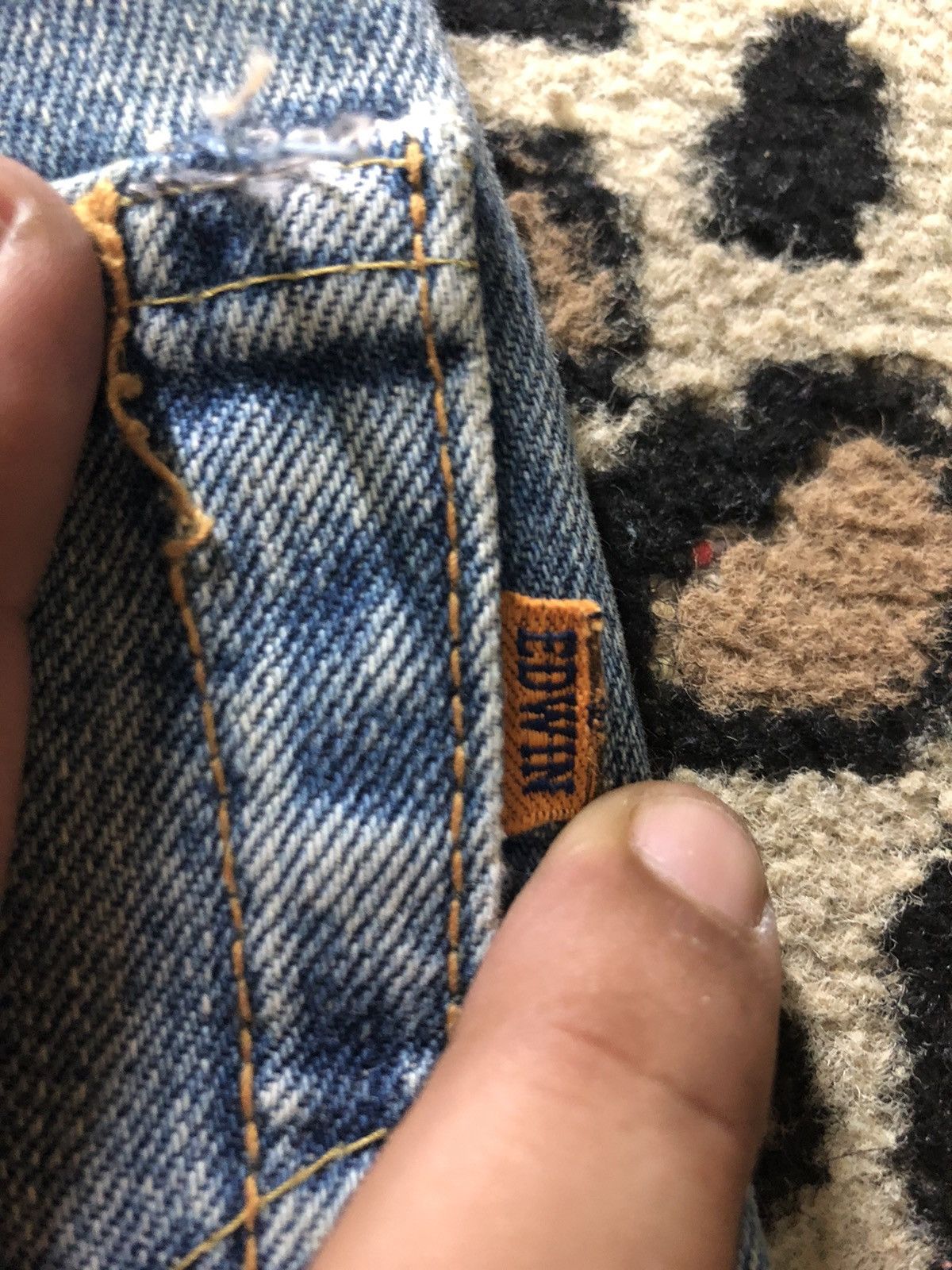 Edwin × Vintage VINTAGE SELVEDGE EDWIN 505x BLUE WASH DISTRESSED DENIM Size US 28 / EU 44 - 10 Thumbnail