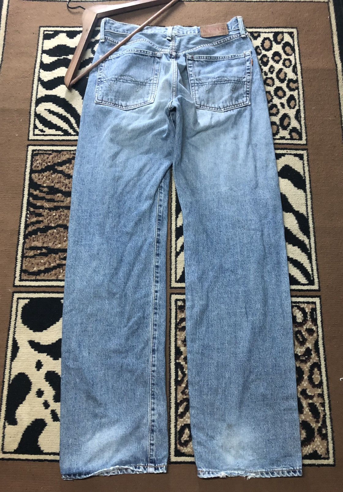 Edwin × Vintage VINTAGE SELVEDGE EDWIN 505x BLUE WASH DISTRESSED DENIM Size US 32 / EU 48 - 9 Thumbnail