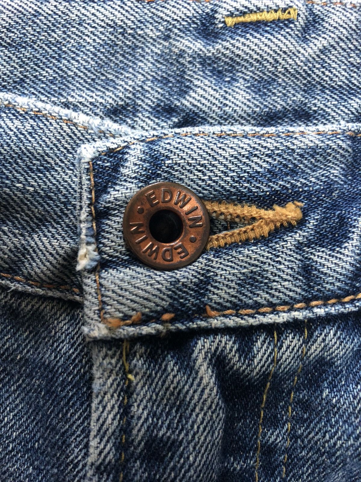 Edwin × Vintage VINTAGE SELVEDGE EDWIN 505x BLUE WASH DISTRESSED DENIM Size US 32 / EU 48 - 5 Thumbnail