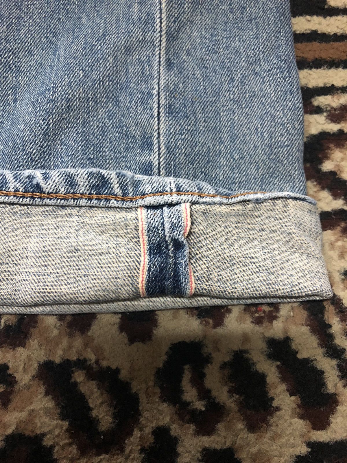 Edwin × Vintage VINTAGE SELVEDGE EDWIN 505x BLUE WASH DISTRESSED DENIM Size US 32 / EU 48 - 3 Thumbnail