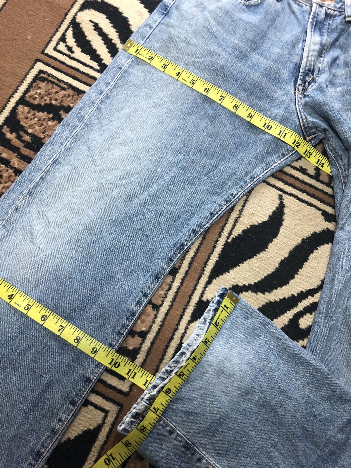 Edwin × Vintage VINTAGE SELVEDGE EDWIN 505x BLUE WASH DISTRESSED DENIM Size US 32 / EU 48 - 17 Thumbnail
