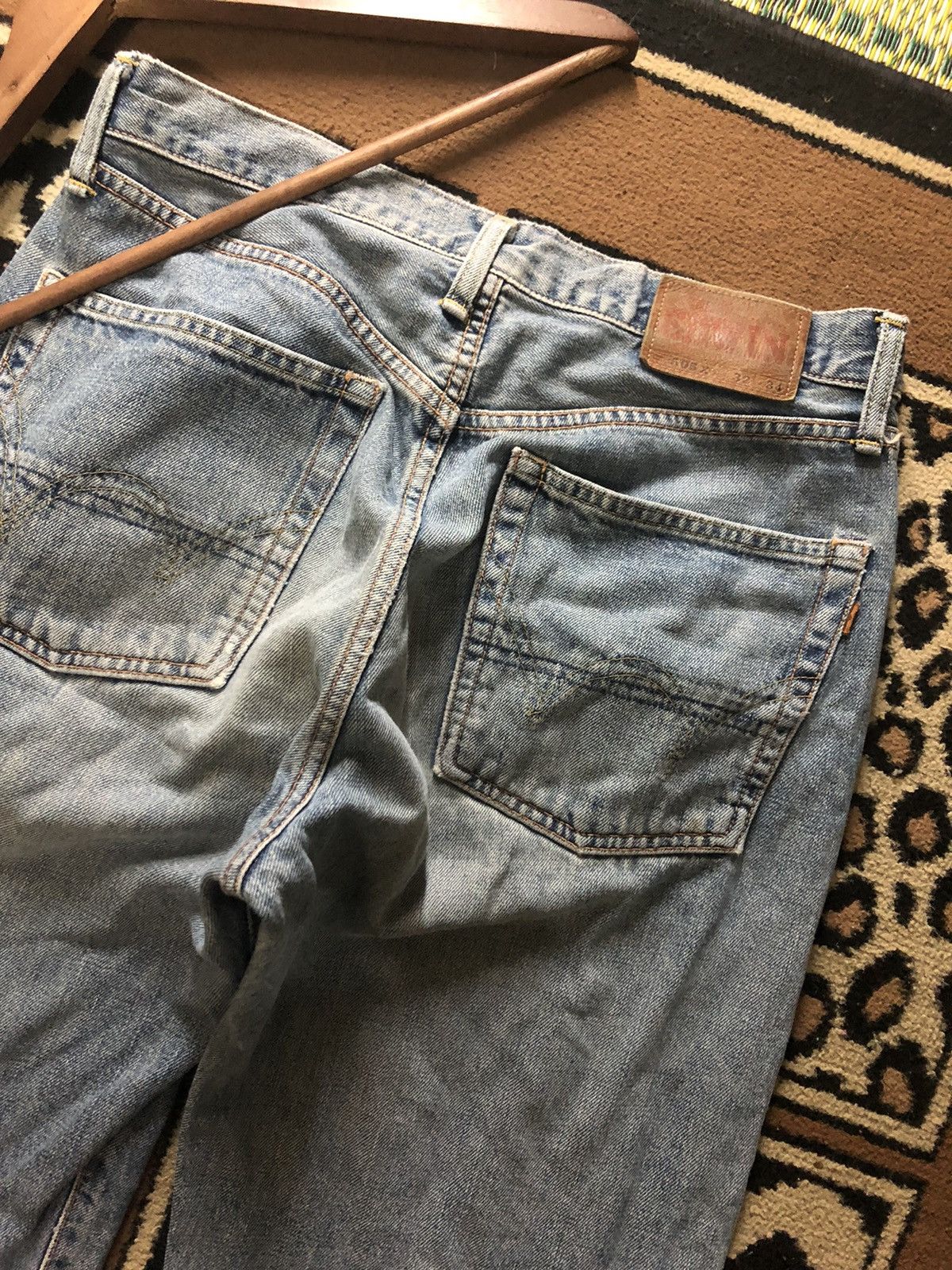 Edwin × Vintage VINTAGE SELVEDGE EDWIN 505x BLUE WASH DISTRESSED DENIM Size US 32 / EU 48 - 10 Thumbnail