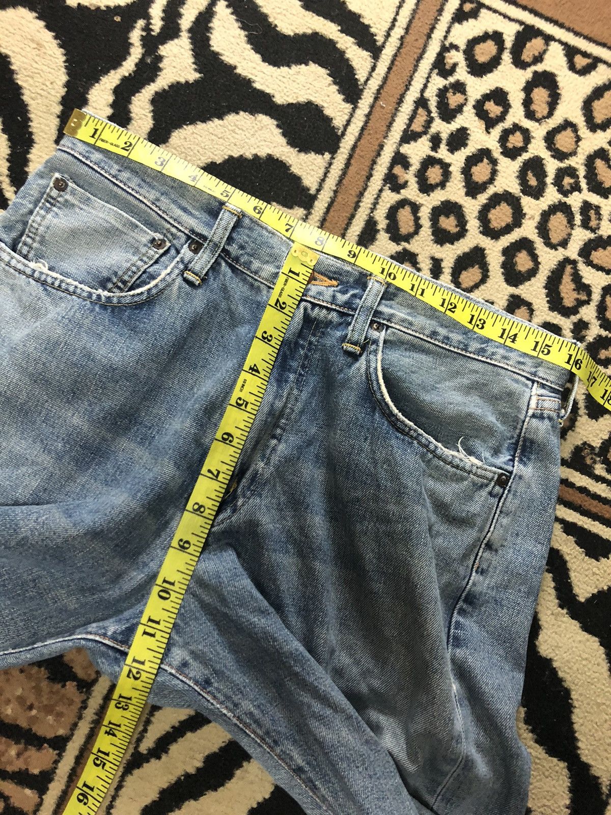 Edwin × Vintage VINTAGE SELVEDGE EDWIN 505x BLUE WASH DISTRESSED DENIM Size US 32 / EU 48 - 15 Thumbnail
