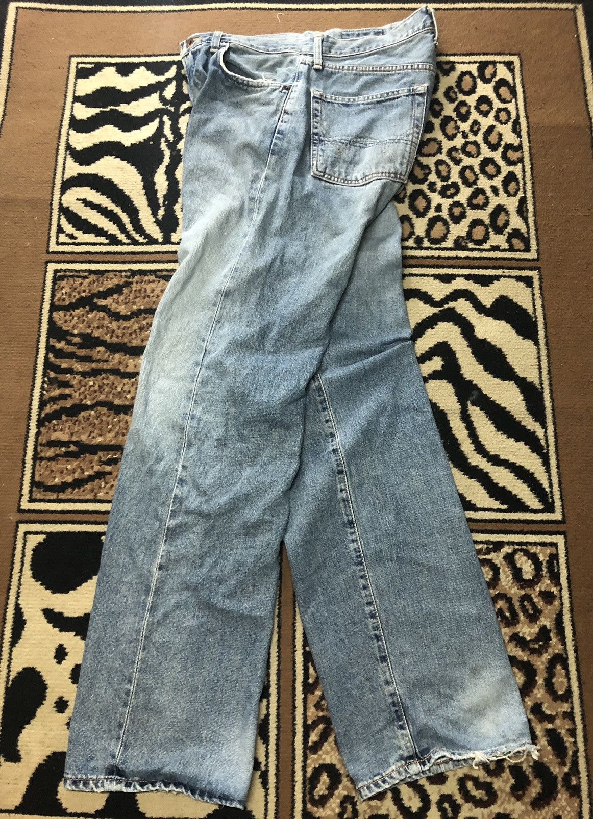 Edwin × Vintage VINTAGE SELVEDGE EDWIN 505x BLUE WASH DISTRESSED DENIM Size US 32 / EU 48 - 13 Thumbnail