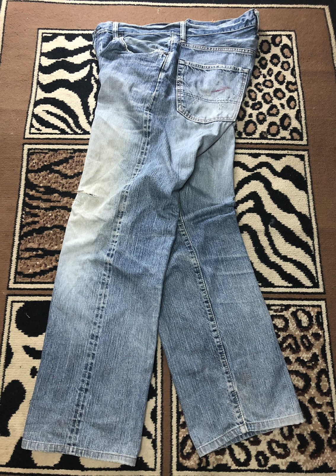 Edwin × Vintage VINTAGE SELVEDGE EDWIN 505z BLUE WASH DISTRESSED DENIM Size US 34 / EU 50 - 13 Thumbnail