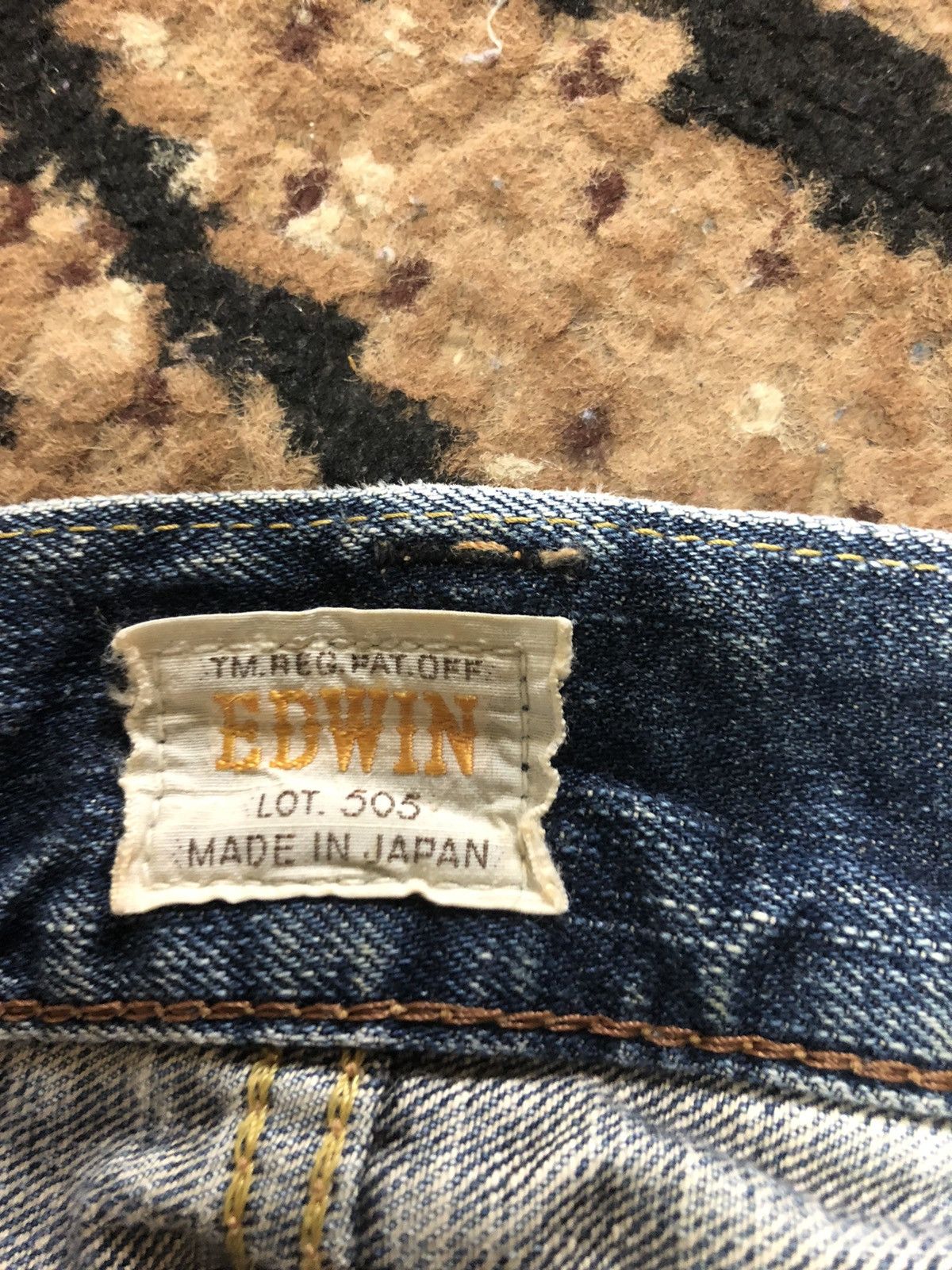 Edwin × Vintage VINTAGE SELVEDGE EDWIN 505z BLUE WASH DISTRESSED DENIM Size US 34 / EU 50 - 8 Thumbnail