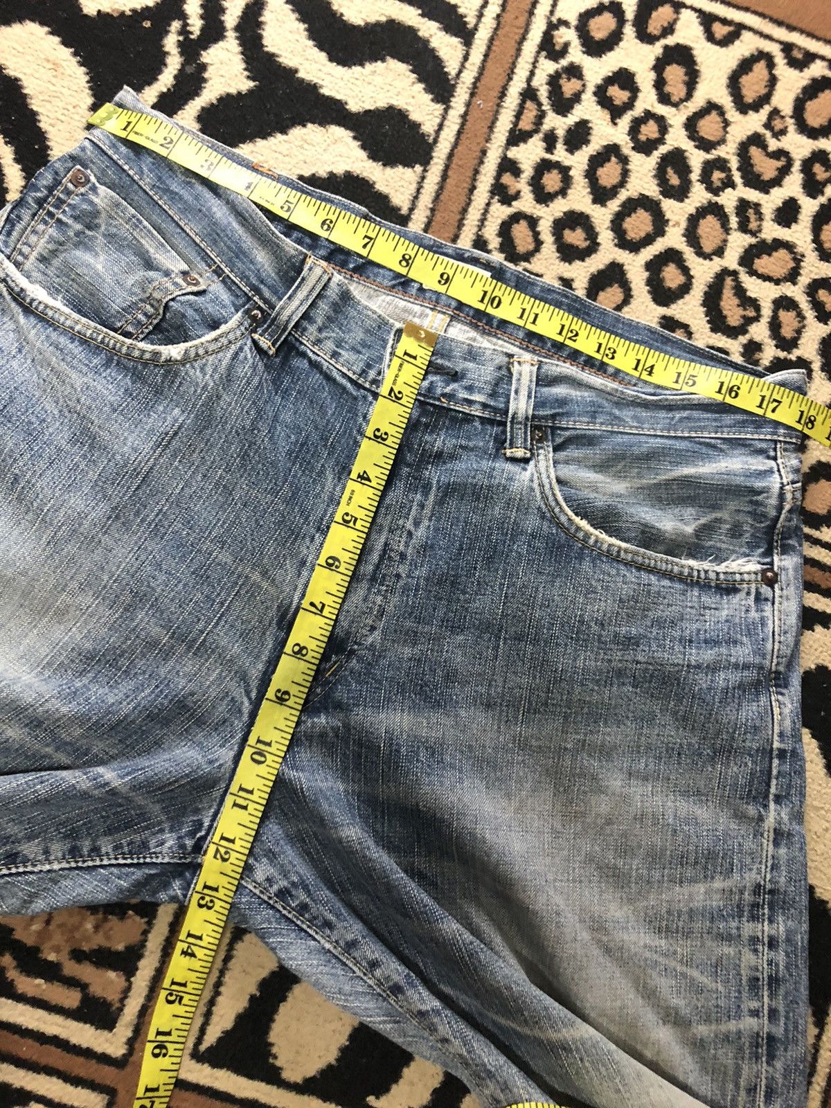 Edwin × Vintage VINTAGE SELVEDGE EDWIN 505z BLUE WASH DISTRESSED DENIM Size US 34 / EU 50 - 15 Thumbnail