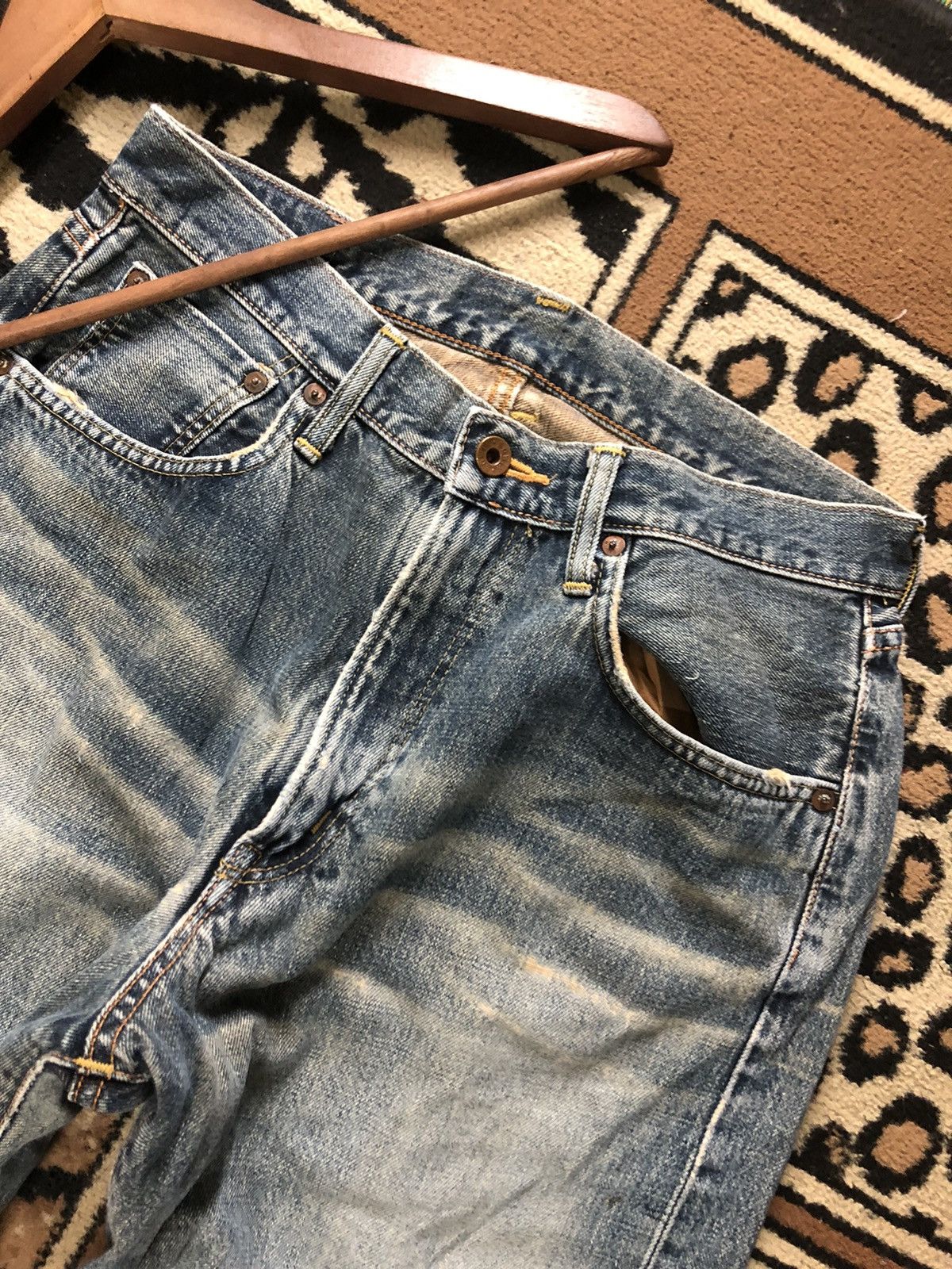 Edwin × Vintage VINTAGE SELVEDGE EDWIN 505 BLUE WASH DISTRESED GRUNGE DENIM Size US 31 - 2 Thumbnail