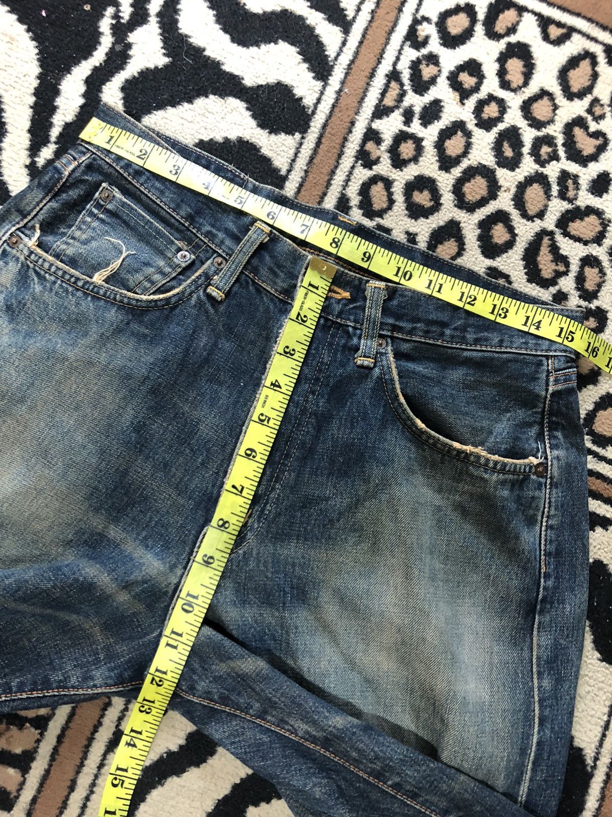 Edwin × Vintage VINTAGE SELVEDGE EDWIN 505 DISTRESSED DENIM Size US 30 / EU 46 - 16 Thumbnail