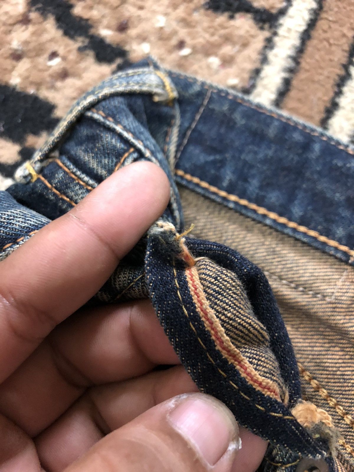 Edwin × Vintage VINTAGE SELVEDGE EDWIN 505 DISTRESSED DENIM Size US 30 / EU 46 - 4 Thumbnail