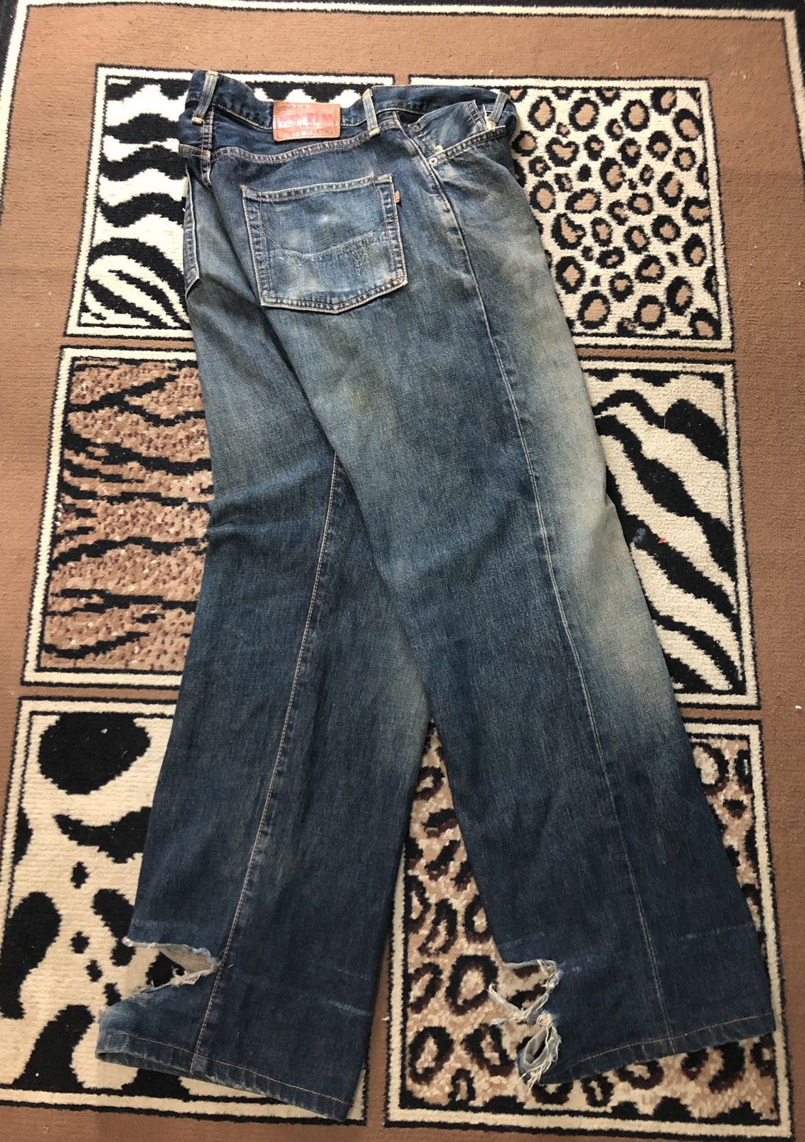 Edwin × Vintage VINTAGE SELVEDGE EDWIN 505 DISTRESSED DENIM Size US 30 / EU 46 - 15 Thumbnail
