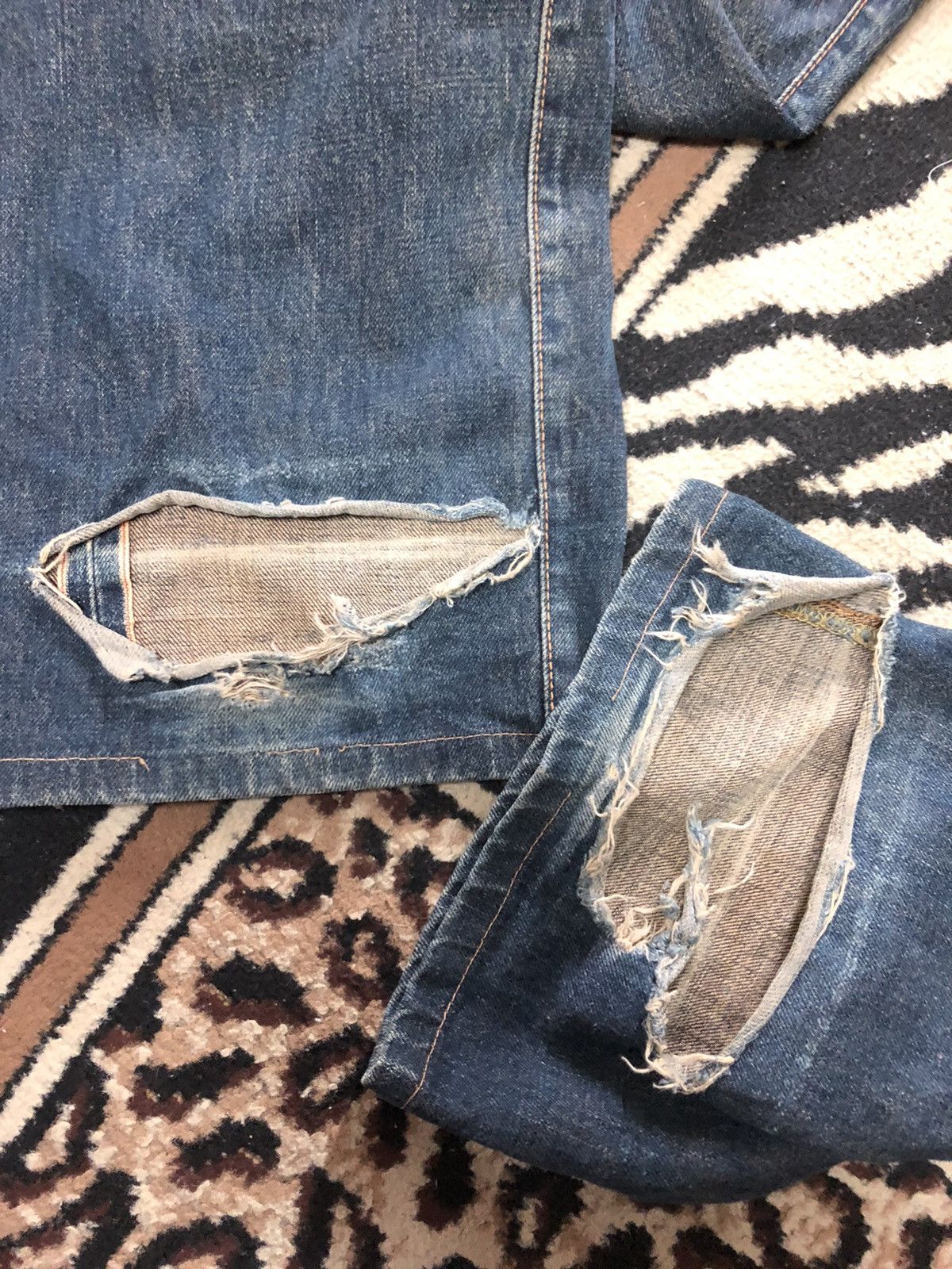 Edwin × Vintage VINTAGE SELVEDGE EDWIN 505 DISTRESSED DENIM Size US 30 / EU 46 - 9 Thumbnail