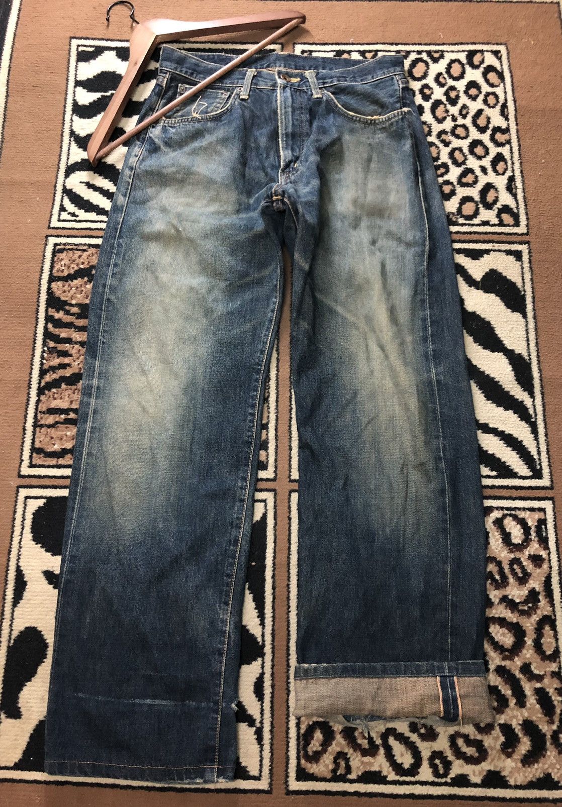 Edwin × Vintage VINTAGE SELVEDGE EDWIN 505 DISTRESSED DENIM Size US 30 / EU 46 - 1 Thumbnail