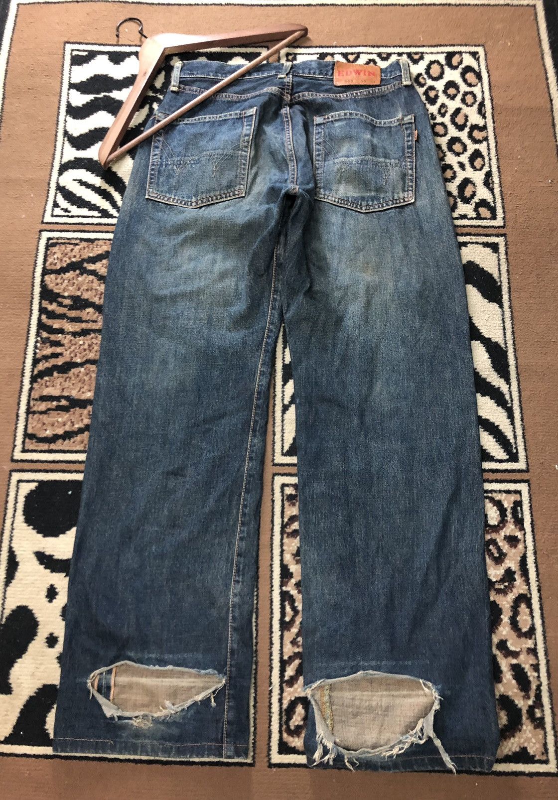 Edwin × Vintage VINTAGE SELVEDGE EDWIN 505 DISTRESSED DENIM Size US 30 / EU 46 - 10 Thumbnail