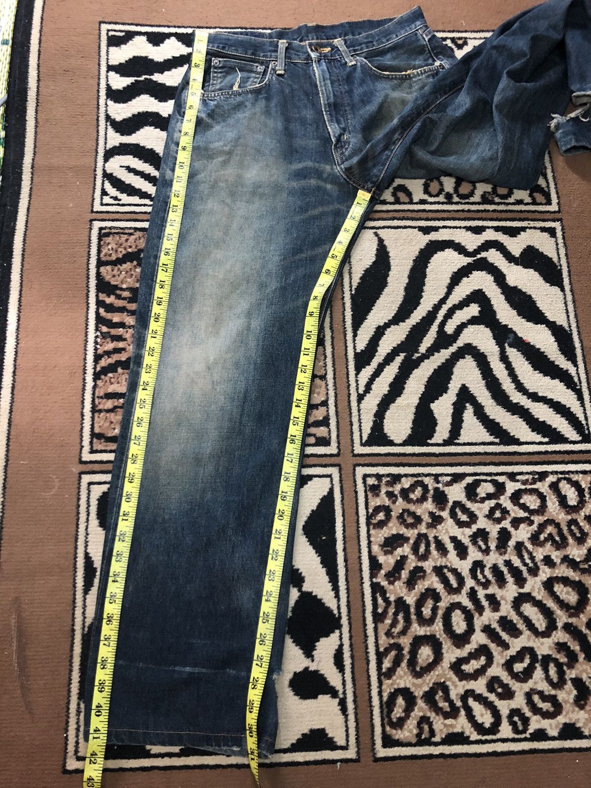 Edwin × Vintage VINTAGE SELVEDGE EDWIN 505 DISTRESSED DENIM Size US 30 / EU 46 - 17 Thumbnail
