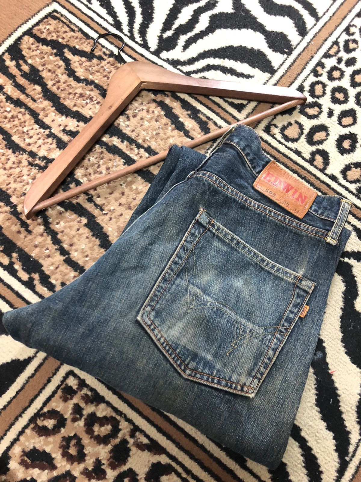 Edwin × Vintage VINTAGE SELVEDGE EDWIN 505 DISTRESSED DENIM Size US 30 / EU 46 - 19 Thumbnail