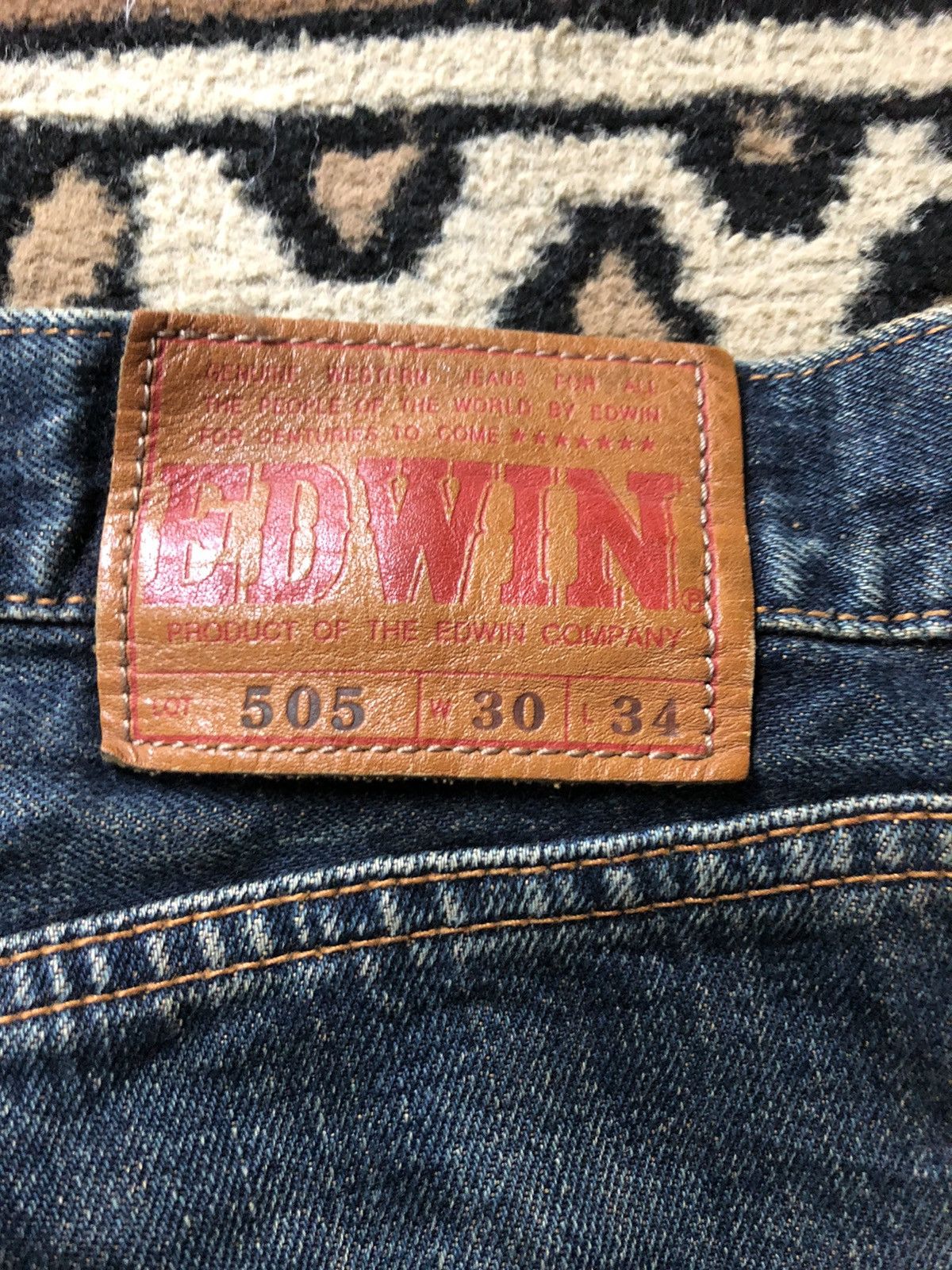 Edwin × Vintage VINTAGE SELVEDGE EDWIN 505 DISTRESSED DENIM Size US 30 / EU 46 - 13 Thumbnail