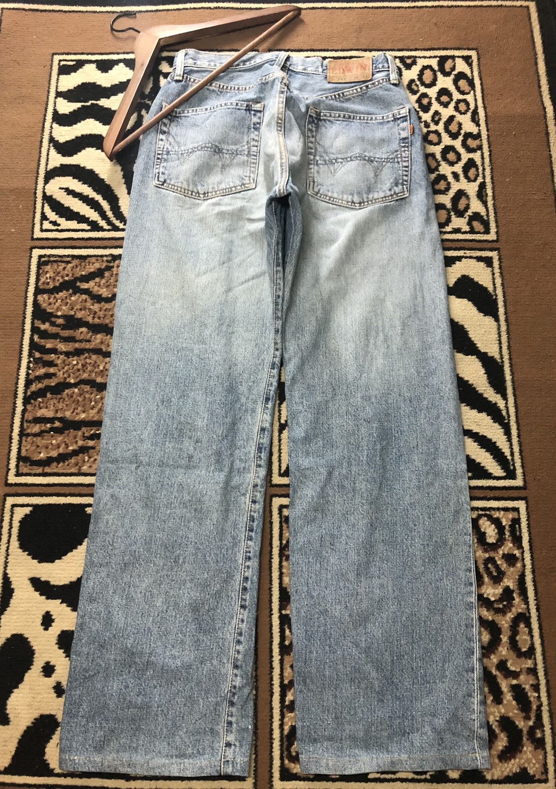 Edwin × Vintage VINTAGE SELVEDGE EDWIN 505 BLUE WASH DISTRESSED DENIM Size US 29 - 9 Thumbnail