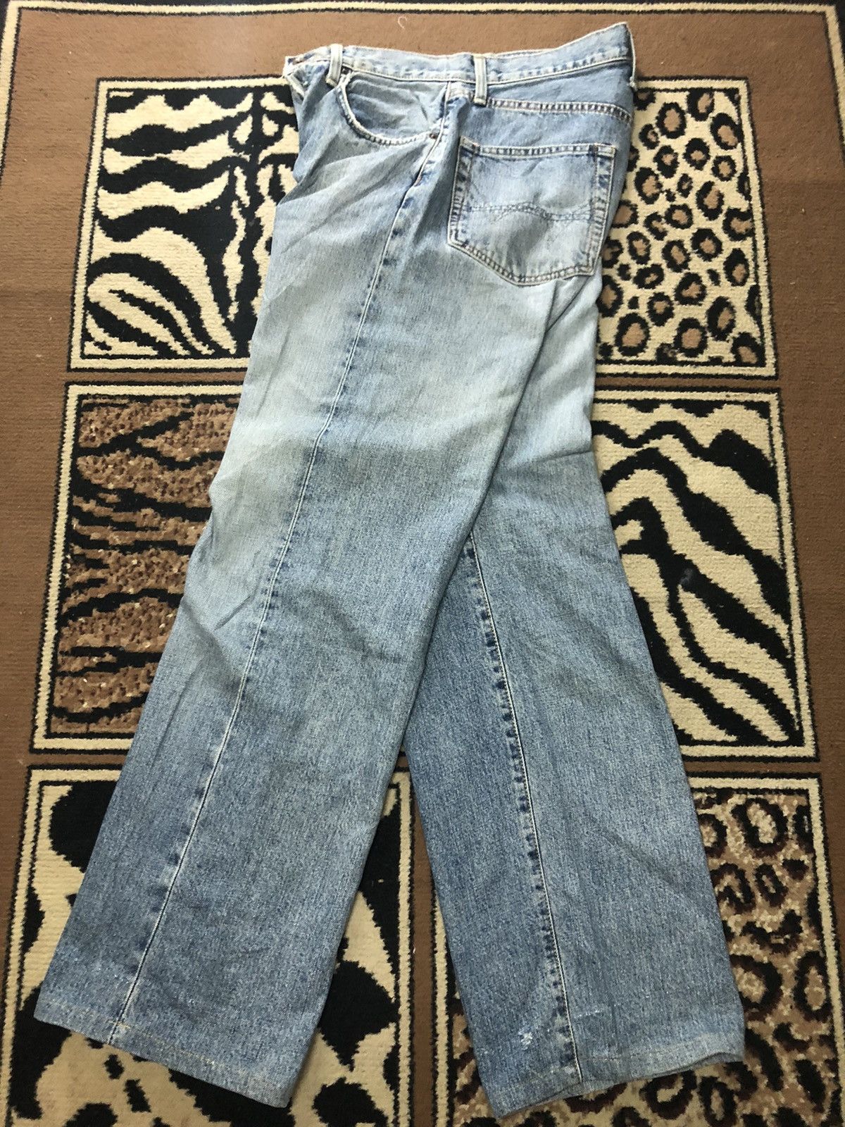 Edwin × Vintage VINTAGE SELVEDGE EDWIN 505 BLUE WASH DISTRESSED DENIM Size US 29 - 13 Thumbnail
