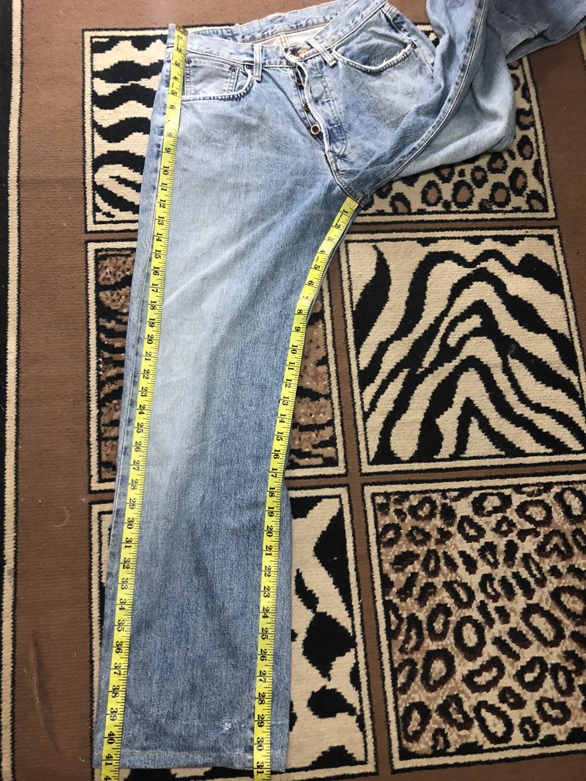 Edwin × Vintage VINTAGE SELVEDGE EDWIN 505 BLUE WASH DISTRESSED DENIM Size US 29 - 16 Thumbnail