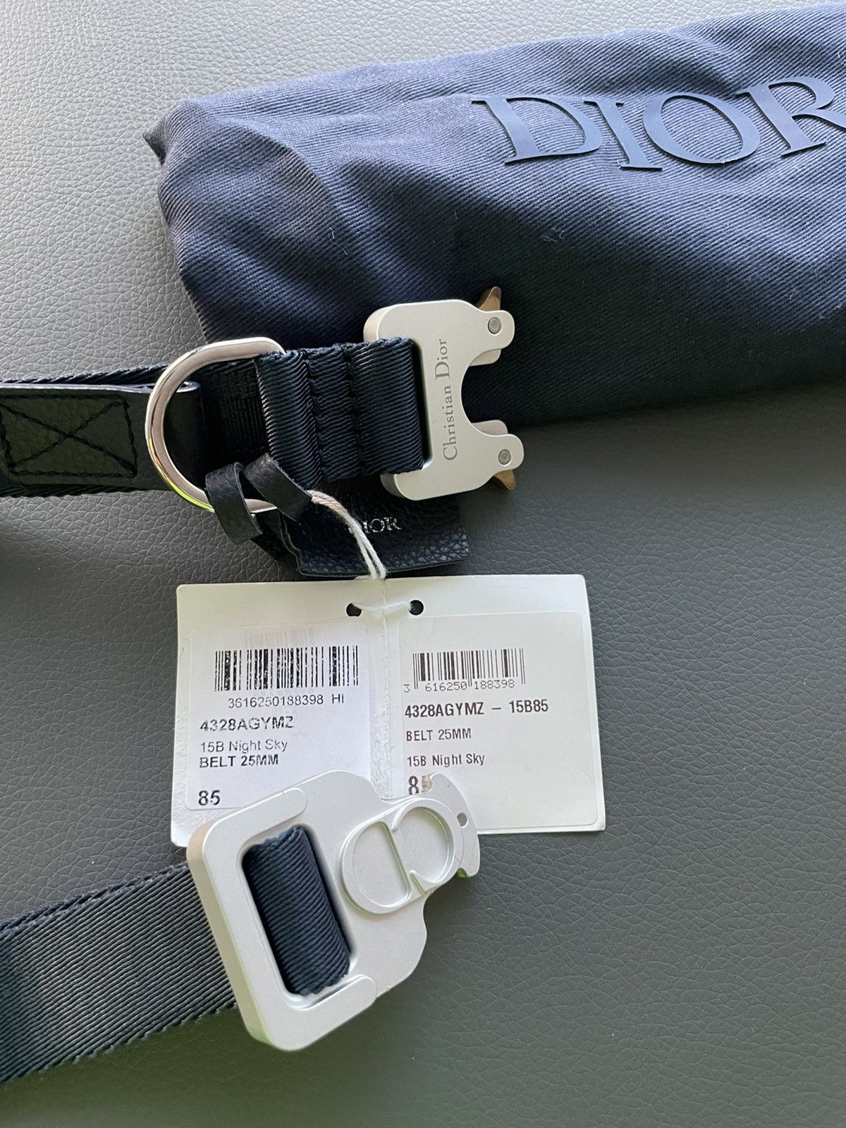 Alyx × Christian Dior Monsieur × Dior Limited Edition Dior Saddle Buckle CD Logo Belt Brand New Size 30 - 20 Thumbnail