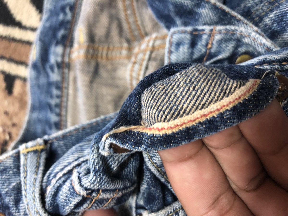 Edwin × Vintage VINTAGE SELVEDGE EDWIN 505 BLUE WASH DISTRESSED DENIM Size US 30 / EU 46 - 4 Thumbnail