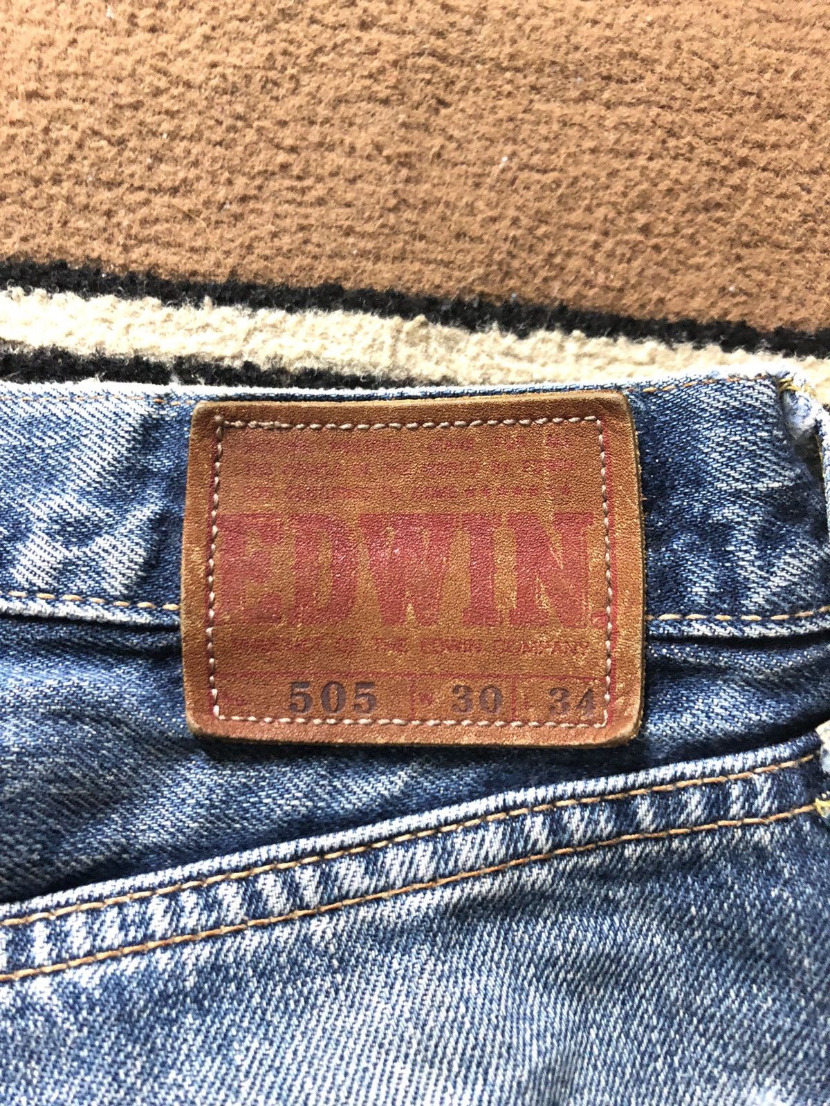 Edwin × Vintage VINTAGE SELVEDGE EDWIN 505 BLUE WASH DISTRESSED DENIM Size US 30 / EU 46 - 10 Thumbnail