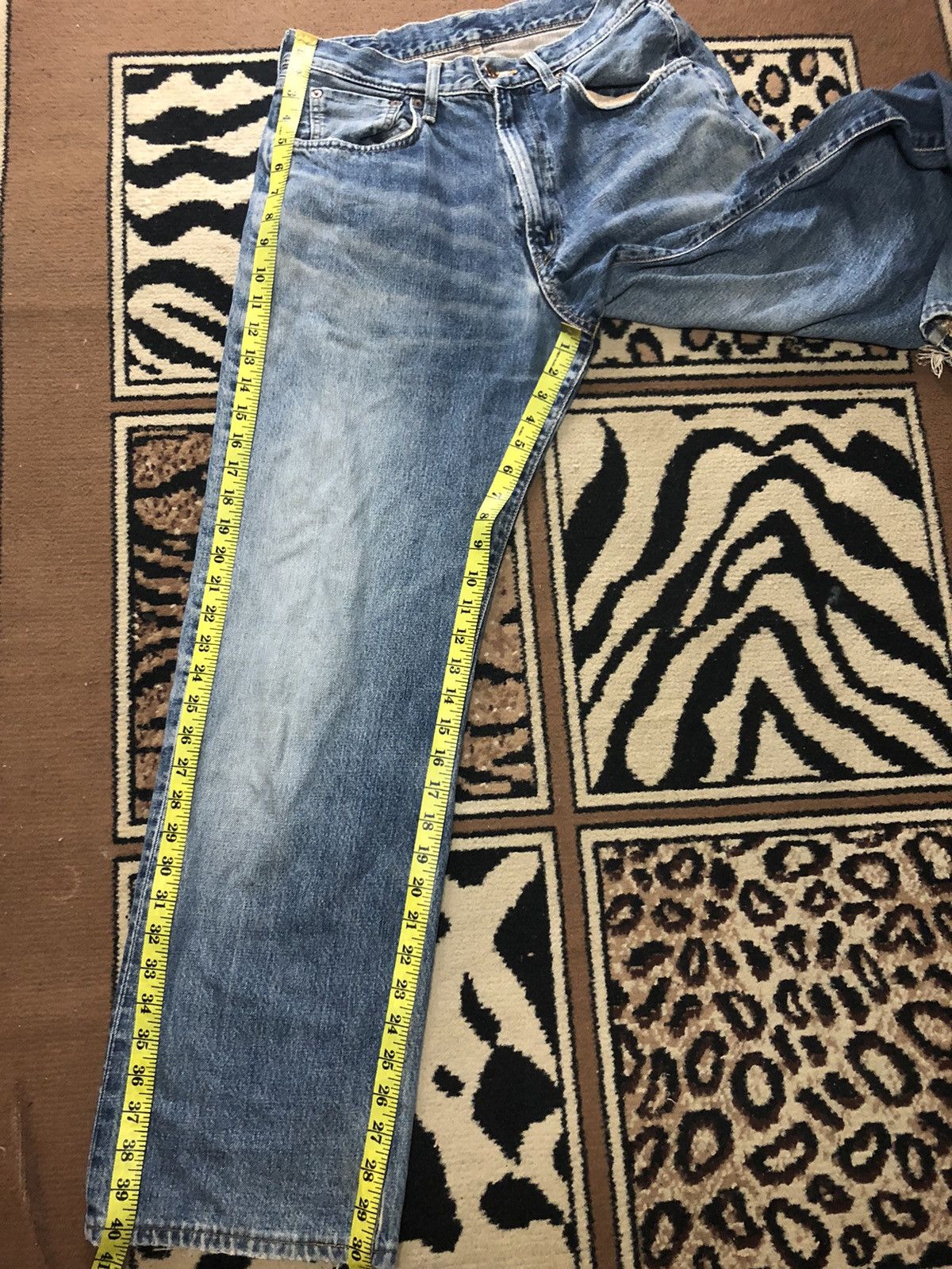 Edwin × Vintage VINTAGE SELVEDGE EDWIN 505 BLUE WASH DISTRESSED DENIM Size US 30 / EU 46 - 15 Thumbnail