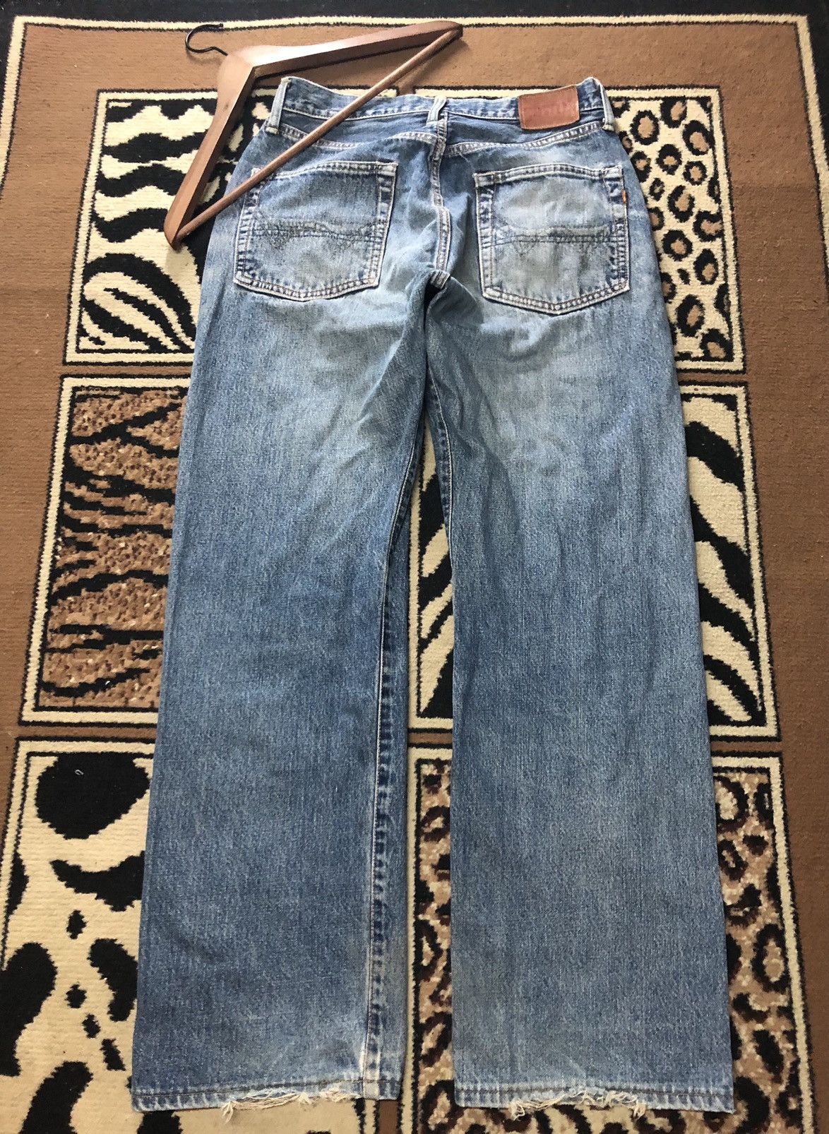 Edwin × Vintage VINTAGE SELVEDGE EDWIN 505 BLUE WASH DISTRESSED DENIM Size US 30 / EU 46 - 8 Thumbnail