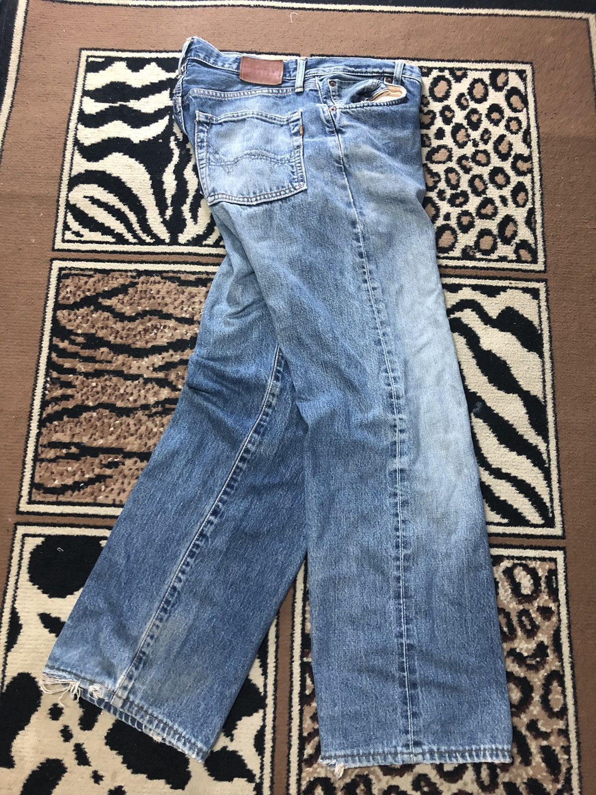Edwin × Vintage VINTAGE SELVEDGE EDWIN 505 BLUE WASH DISTRESSED DENIM Size US 30 / EU 46 - 13 Thumbnail