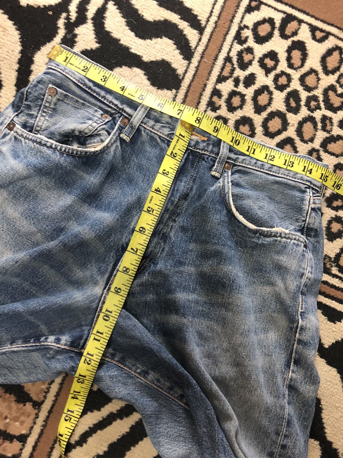 Edwin × Vintage VINTAGE SELVEDGE EDWIN 505 BLUE WASH DISTRESSED DENIM Size US 30 / EU 46 - 14 Thumbnail