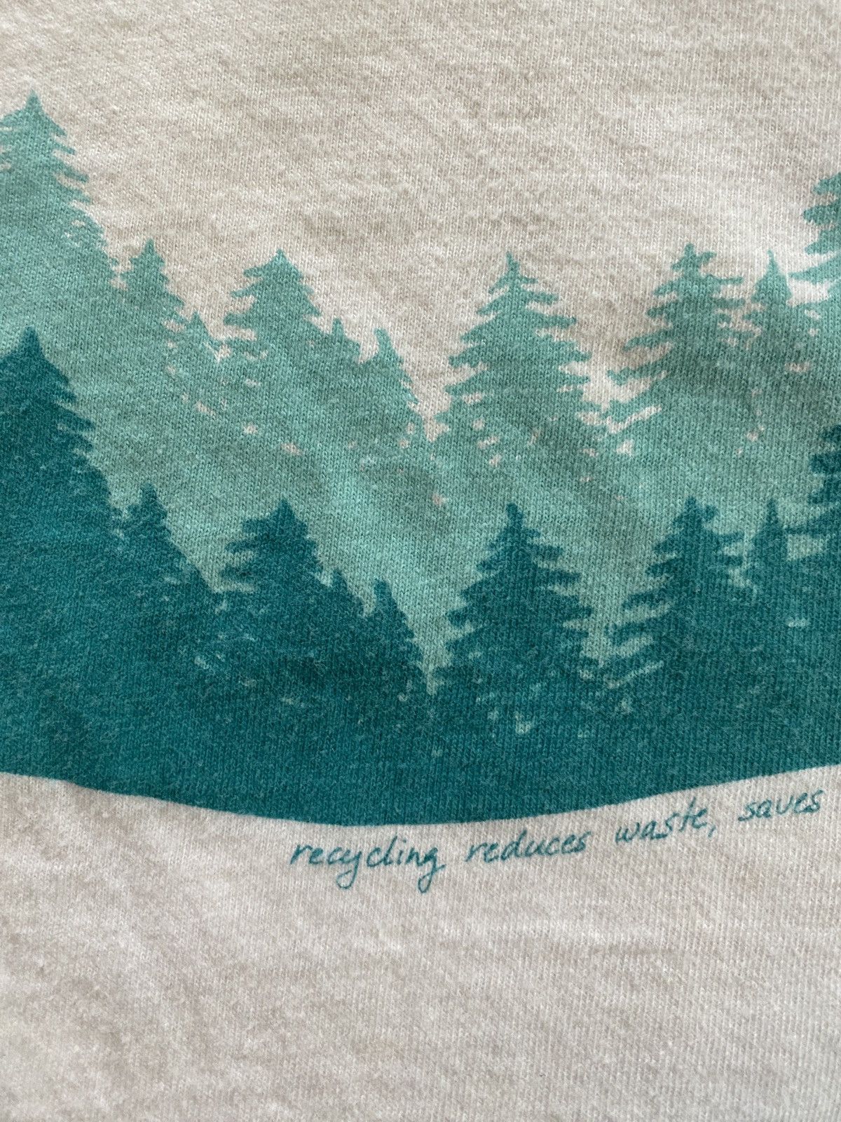 Arts & Science × Hanes × Vintage Vintage 80’s Recycling Protects Nature Single Stitch Tee Size US M / EU 48-50 / 2 - 3 Thumbnail