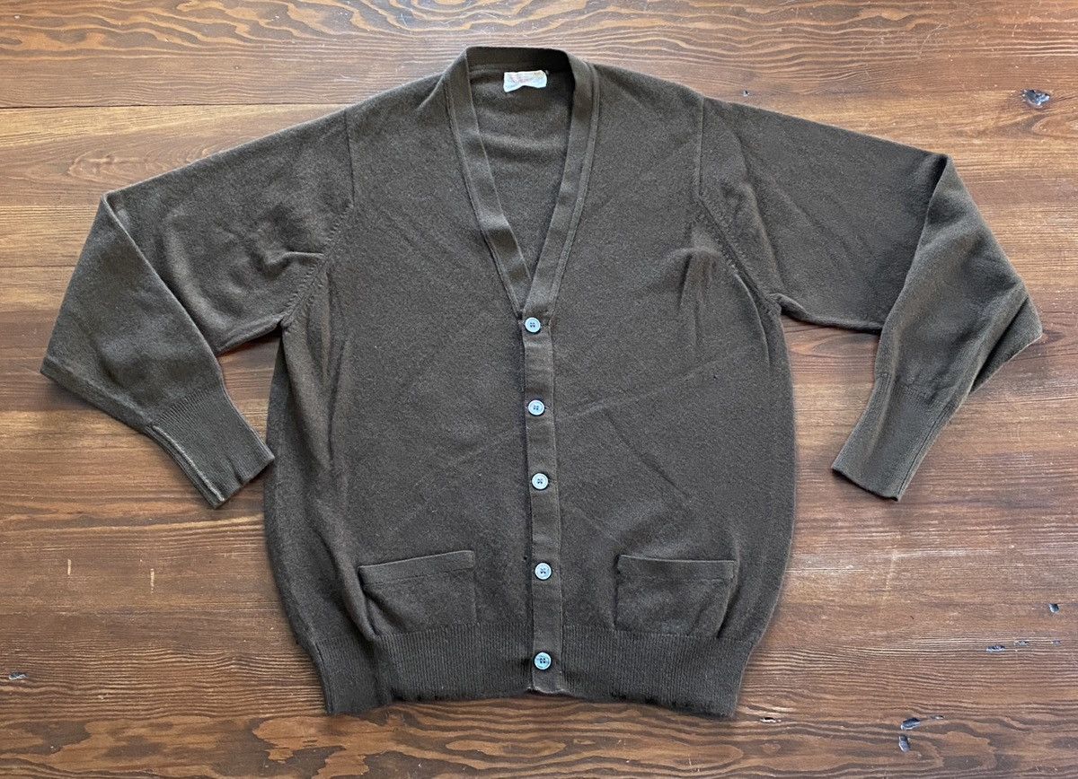 Saks Fifth Avenue Vintage 50’s Saks Fifth Avenue Cashmere Cardigan Sweater Size US L / EU 52-54 / 3 - 2 Thumbnail